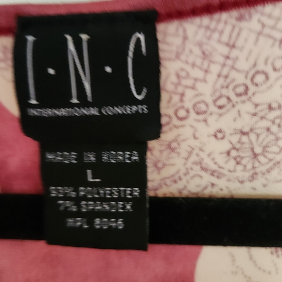 INC Vintage Y2K Red V- Neck Blouse Size Large - Picture 2 of 4